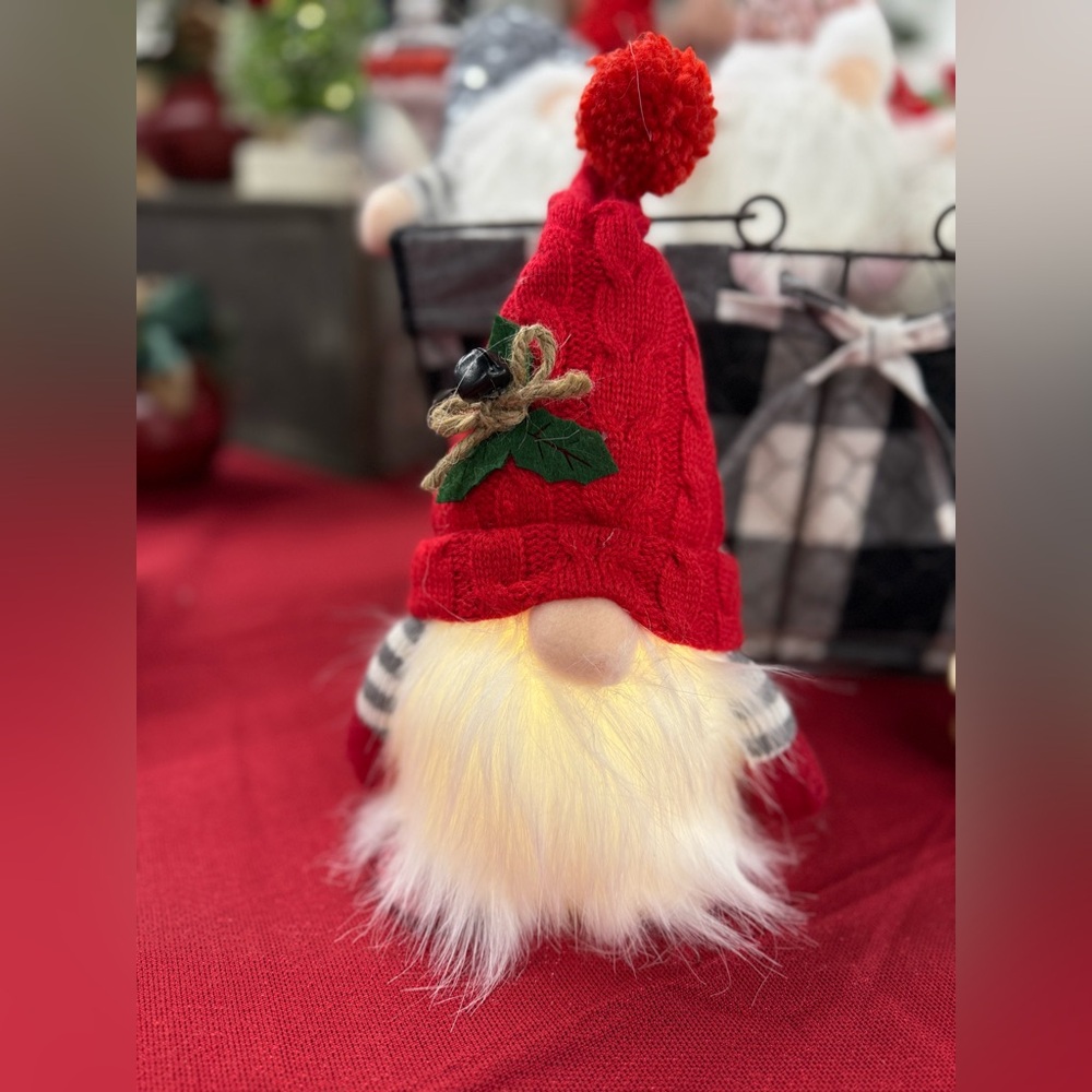 NEW light up gnome with red hat